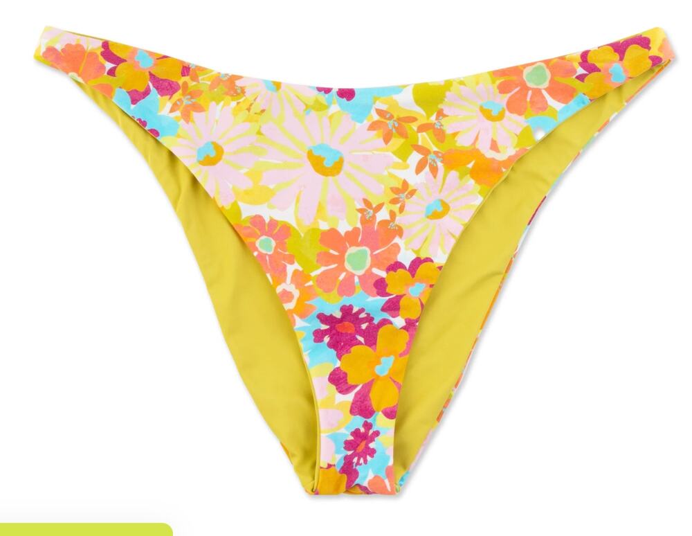 O'Neill Brasilia Floral Flamenco Cheeky Bottoms REVERSIBLE NWT Large